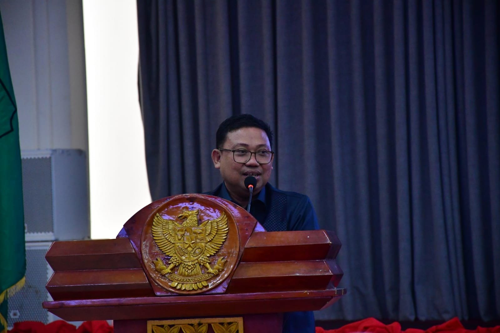 Pejabat (Pj) Wali Kota Palopo, Asrul Sani membuka Sosailisasi E-Catalog, TKDN, dan Coaching Penggunaan Martketplace Bajubodo yang dilaksanakan di Aula Ratona Kantor Wali Kota Palopo pada Kamis, 26 Oktober 2023. (ist)