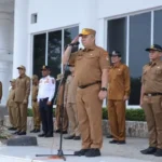 Sekdakab Asahan Pimpin Apel Gabungan Di lingkungan Pemkab